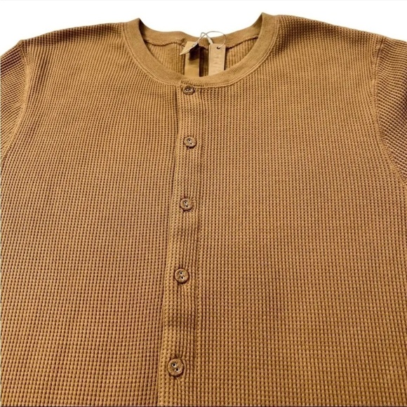 SKIMS Waffle Knit Sleep Jumpsuit Camel - Picture 11 of 12